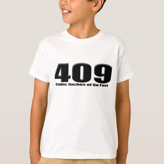 chevy 409 kubieke inch groot blok impala t-shirt (Voorkant)