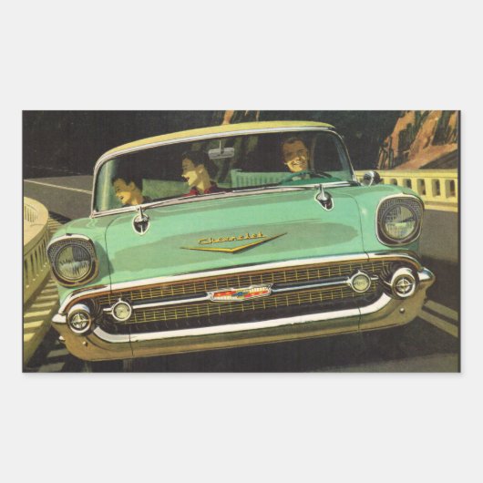 Chevy Bel Air 1957 Rechthoekige Sticker (Voorkant)