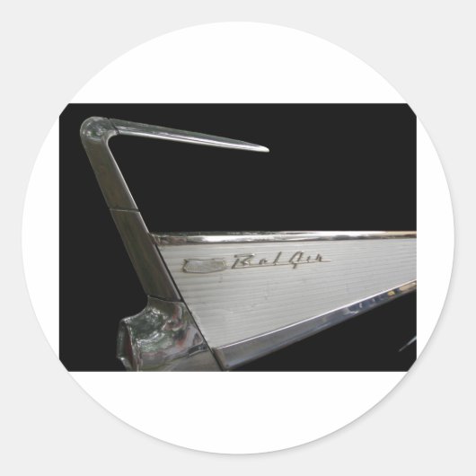 Chevy Bel Air 1957 Ronde Sticker (Voorkant)