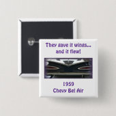 Chevy Bel Air 1959 Vierkante Button 5,1 Cm (Voorkant /achterkant)