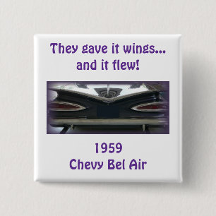 Chevy Bel Air 1959 Vierkante Button 5,1 Cm