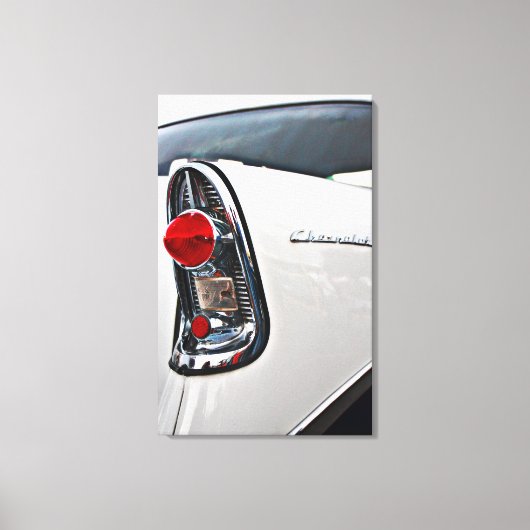 Chevy Bel Air 56-staartlicht Canvas Afdruk (Voorkant)