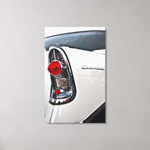 Chevy Bel Air 56-staartlicht Canvas Afdruk