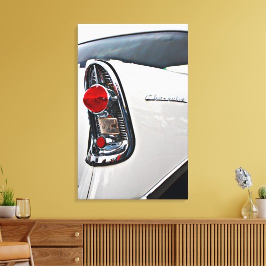 Chevy Bel Air 56-staartlicht Canvas Afdruk (Insitu (Woonkamer))