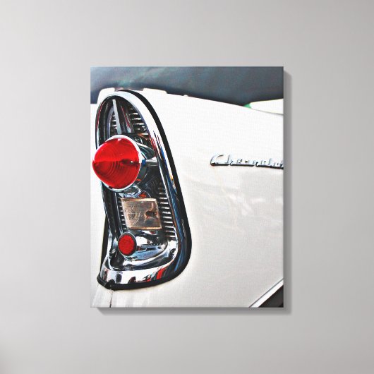 Chevy Bel Air 56-staartlicht Canvas Afdruk (Voorkant)