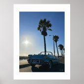 "Chevy Bel Air at Venice Beach." Poster (Voorkant)