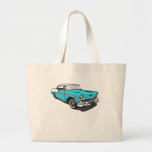Chevy Bel Air - Blue Grote Tote Bag (Voorkant)