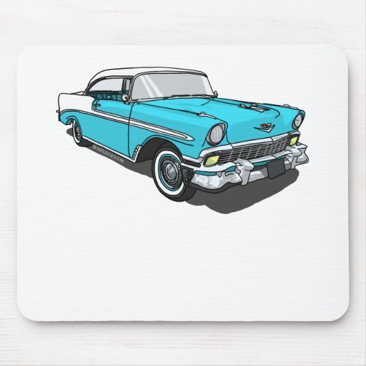 Chevy Bel Air - Blue Muismat (Voorkant)