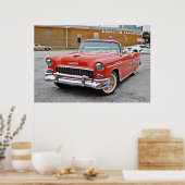 Chevy Bel Air Classic Car Poster (Keuken)
