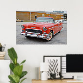 Chevy Bel Air Classic Car Poster (Thuiskantoor)