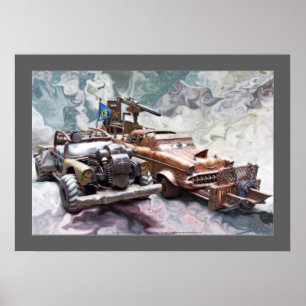 Chevy Bel Air, Classic, junk Post Apocalypse Poster