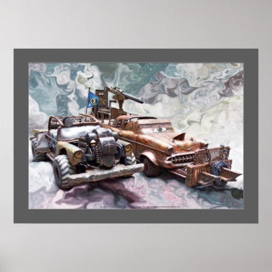 Chevy Bel Air, Classic, junk Post Apocalypse Poster (Voorkant)