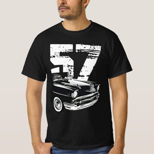 Chevy Bel Air Front Side Uitzicht Silhouette T-shirt (Voorkant)