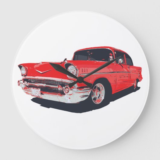 Chevy Bel Air vectorillustratieklok Grote Klok (Voorkant)