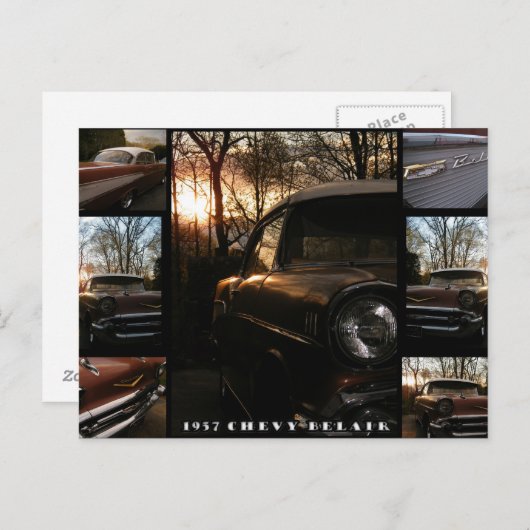 Chevy Belair 1957 Briefkaart (Voorkant / Achterkant)