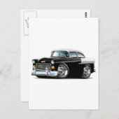 Chevy Belair Black-White 1955 Briefkaart (Voorkant / Achterkant)
