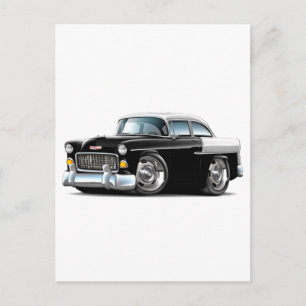 Chevy Belair Black-White 1955 Briefkaart