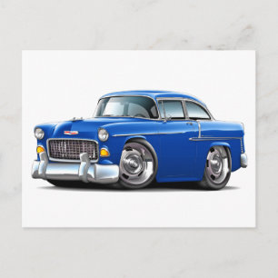 Chevy Belair Blue Car 1955 Briefkaart