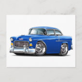 Chevy Belair Blue Car 1955 Briefkaart (Voorkant)