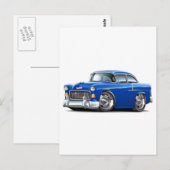 Chevy Belair Blue Car 1955 Briefkaart (Voorkant / Achterkant)