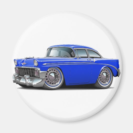 Chevy Belair Blue Car 1956 Magneet (Voorkant)