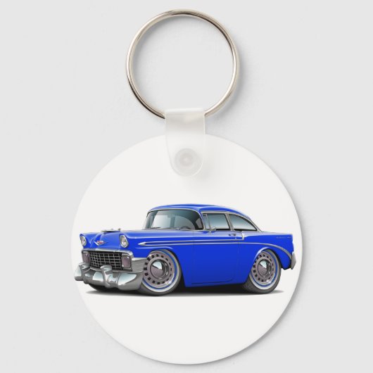 Chevy Belair Blue Car 1956 Sleutelhanger (Voorkant)