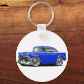 Chevy Belair Blue Car 1956 Sleutelhanger (Voorkant)