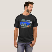 Chevy Belair Blue Car 1956 T-shirt (Voorkant volledig)