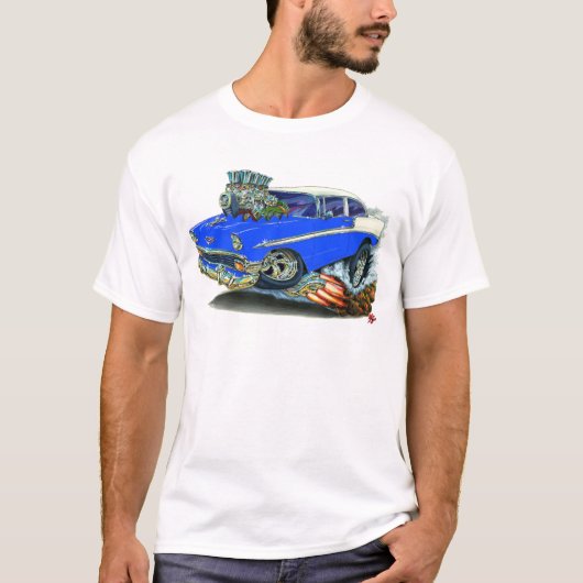 Chevy Belair Blue Car 1956 T-shirt (Voorkant)