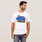 Chevy Belair Blue Car 1956 T-shirt (Voorkant volledig)