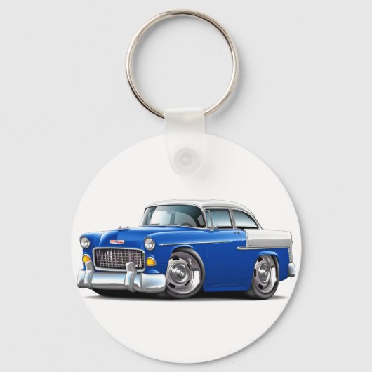 Chevy Belair Blue-White 1955 Sleutelhanger (Voorkant)