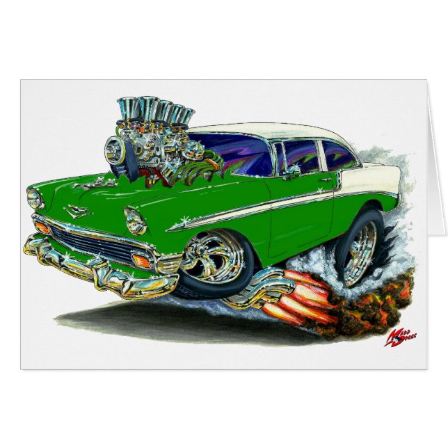 Chevy Belair Green Car 1956 (Voorkant Horizontaal)