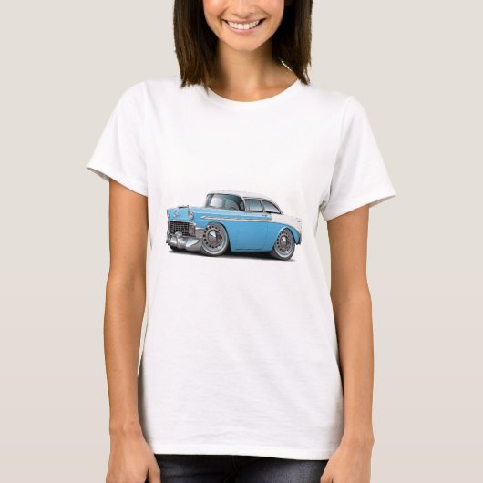 Chevy Belair Ltd Blue-White Car 1956 T-shirt (Voorkant)