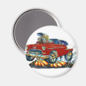 Chevy Belair Maroon Car. 1955 Magneet (Voorkant / Achterkant)