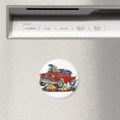 Chevy Belair Maroon Car. 1955 Magneet (Insitu (Vaatwasser))