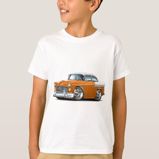 Chevy Belair, Oranje-witte auto uit 1955 T-shirt (Voorkant)