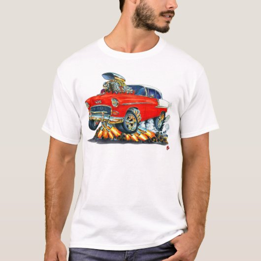 Chevy Belair Red Car 1955 T-shirt (Voorkant)
