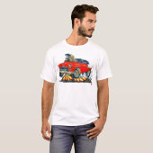 Chevy Belair Red Car 1955 T-shirt (Voorkant volledig)