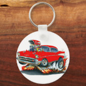 Chevy Belair Red Car 1957 Sleutelhanger (Voorkant)