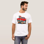 Chevy Belair Red Car 1957 T-shirt (Voorkant volledig)