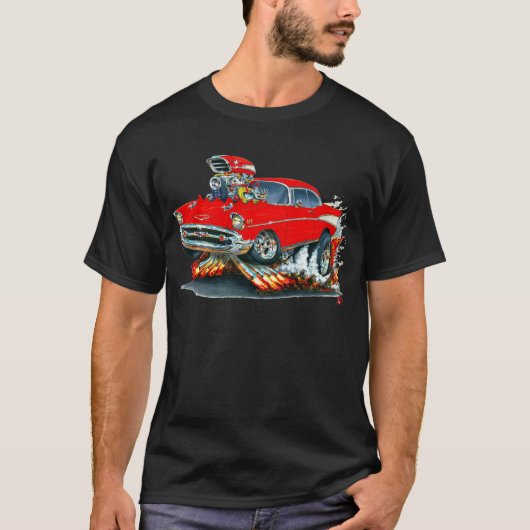 Chevy Belair Red Car 1957 T-shirt (Voorkant)