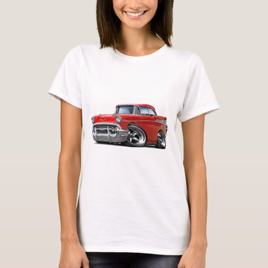Chevy Belair Red Hot Rod 1957 T-shirt (Voorkant)