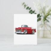 Chevy Belair Rood-White 1955-converteerbaar Briefkaart (Staand voorkant)