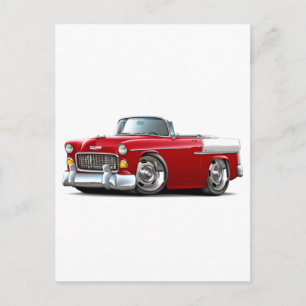Chevy Belair Rood-White 1955-converteerbaar Briefkaart