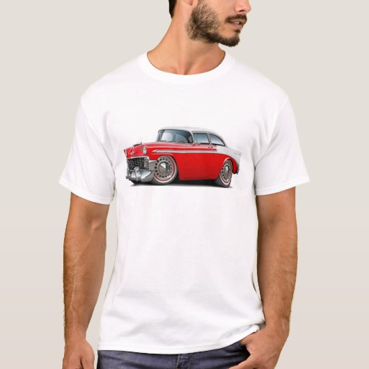 Chevy Belair Rood-Witte auto uit 1956 T-shirt (Voorkant)