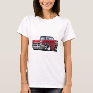 Chevy Belair Rood-Witte auto uit 1957 T-shirt
