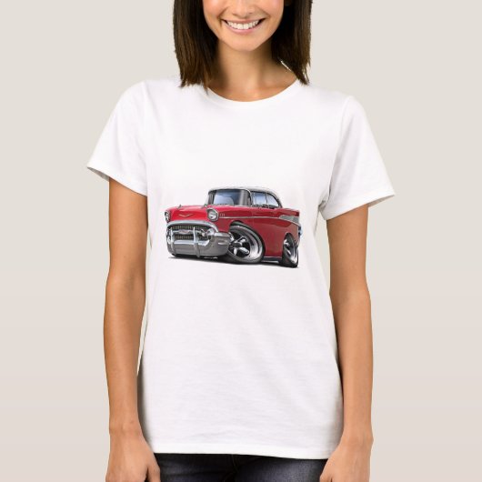 Chevy Belair Rood-Witte auto uit 1957 T-shirt (Voorkant)