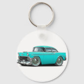 Chevy Belair Turquoise Car 1956 Sleutelhanger (Voorkant)