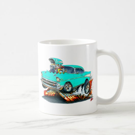Chevy Belair Turquoise Car 1957 Koffiemok (Rechts)