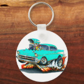 Chevy Belair Turquoise Car 1957 Sleutelhanger (Voorkant)